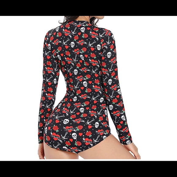 Long Sleeve Swimsuit Women - Rash Guard Women - Picture 3 of 6